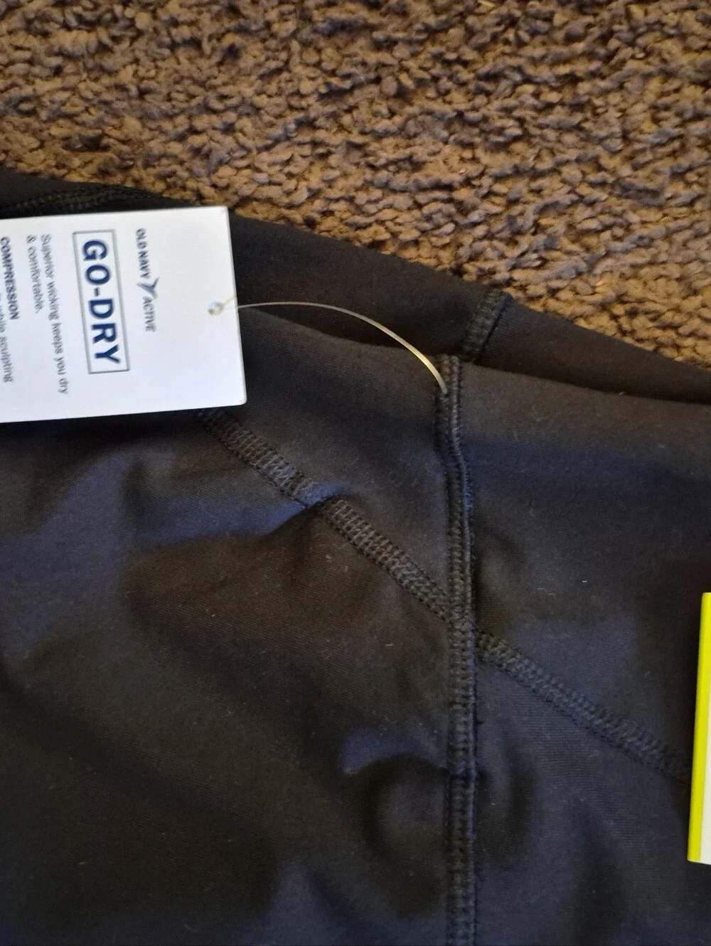 Old Navy Black Kids 7/8 High-Rise Go-Dry Leggings